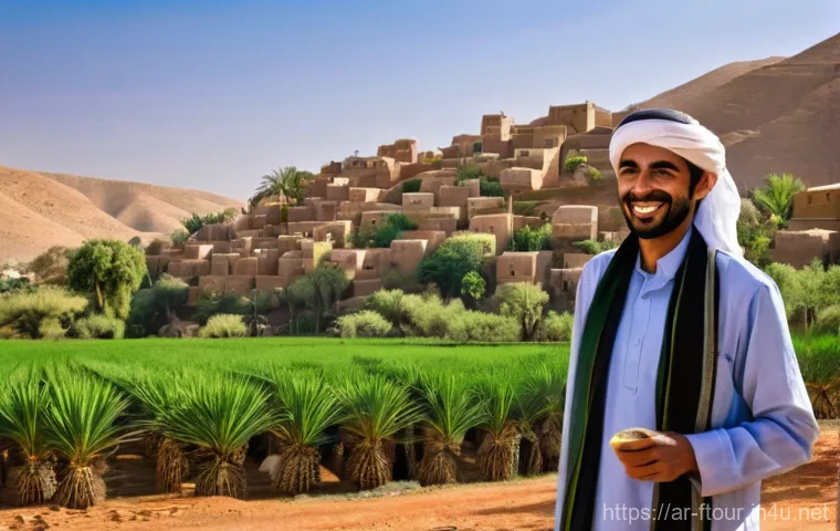 농촌관광지도사 시험 합격률 - **Prompt:** "A vibrant, panoramic view of a traditional Arab rural village bathed in warm morning li...
