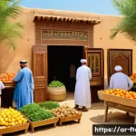 농촌관광지도사와 농업 인프라 - A vibrant rural agricultural festival scene in an Arabic village, showcasing traditional harvest cel...
